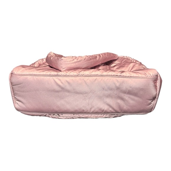 ZUDA Metallic Blush Pink Quilted Nylon Puffer Tote Bag - Picture 6 of 10